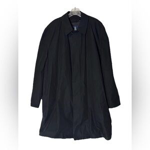 LONDON FOG Overcoat Black Jacket Mens Size Large‎ Winter Professional Classic